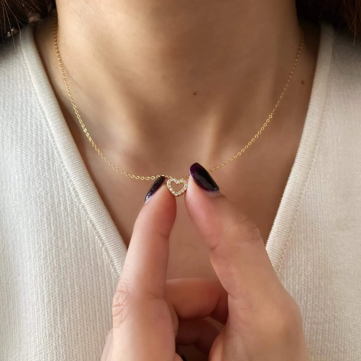 Whispered Heart – 925 Sterling Silver Heart Necklace