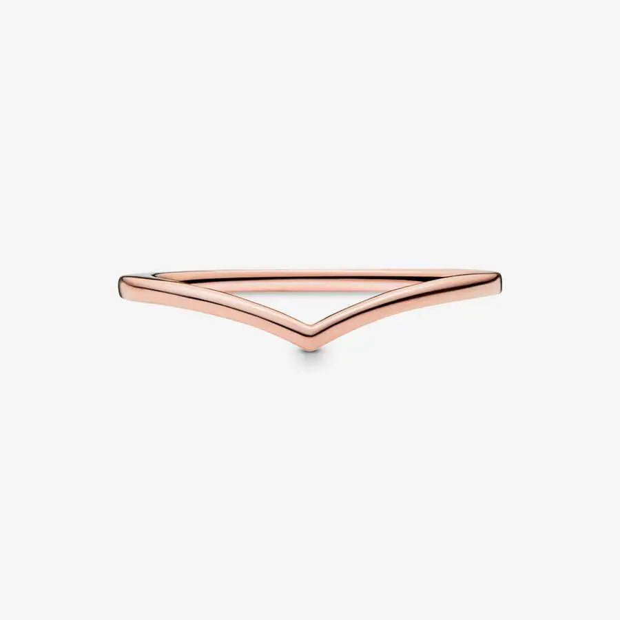 Pure Serenity Rose Gold Plain Band Ring — 925 sterling silver rose gold plated, women India