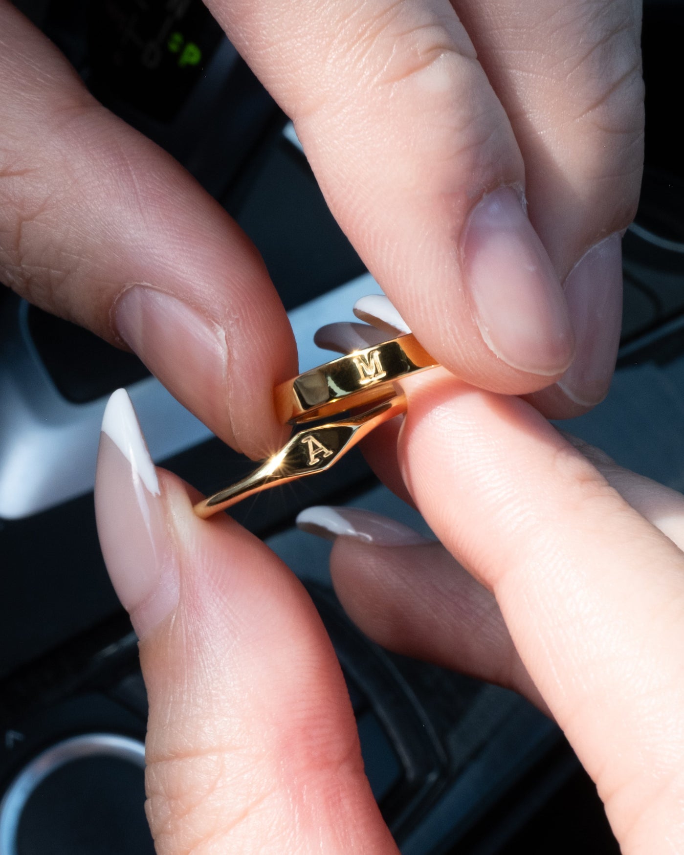 Initial Couple Ring Set — Personalised 925 Silver