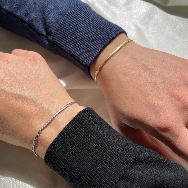 Sterling Silver 925 Graceful Ties Couple Bracelet - sterling silver, couple jewelry, premium jewelry, elegant design