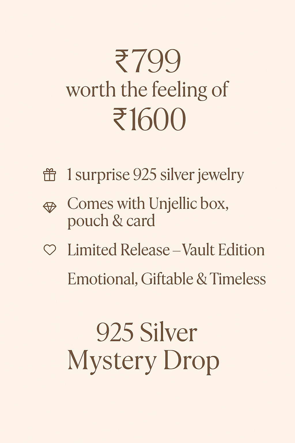 925 Silver Mystery Drop | Limited Vault Release