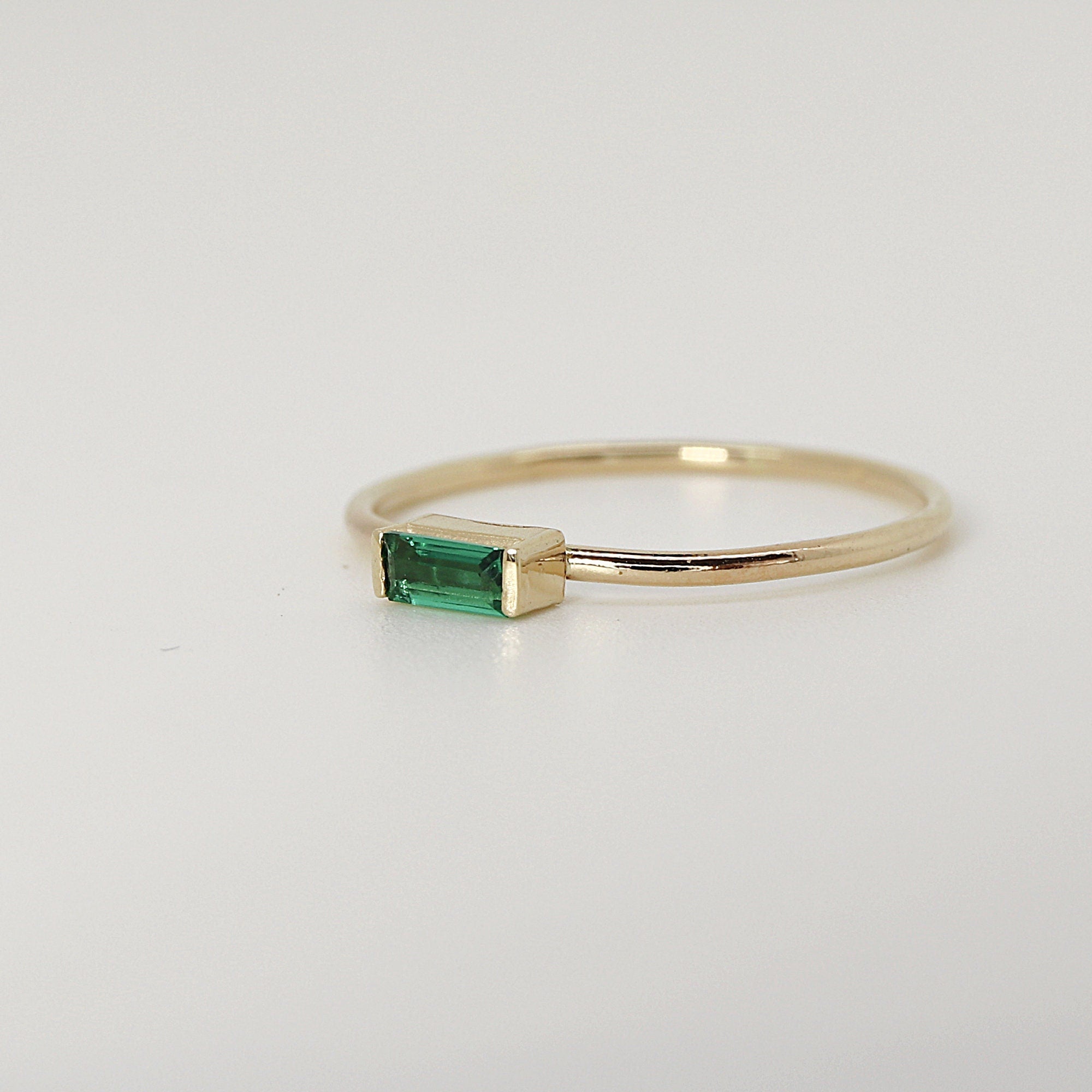 Baguette Sterling Silver Ring