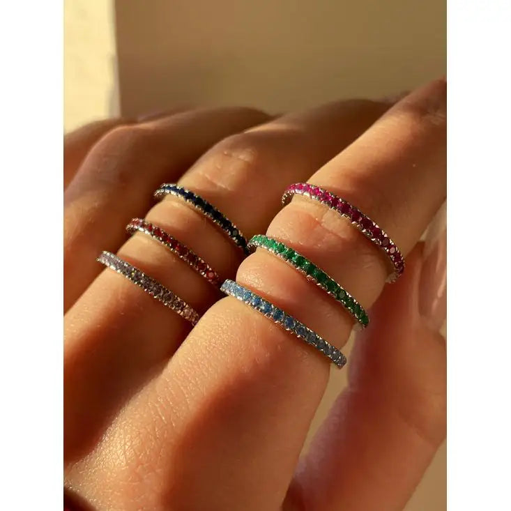 Elina 925 Sterling Silver Band Ring — elegant women's silver ring, adjustable, India