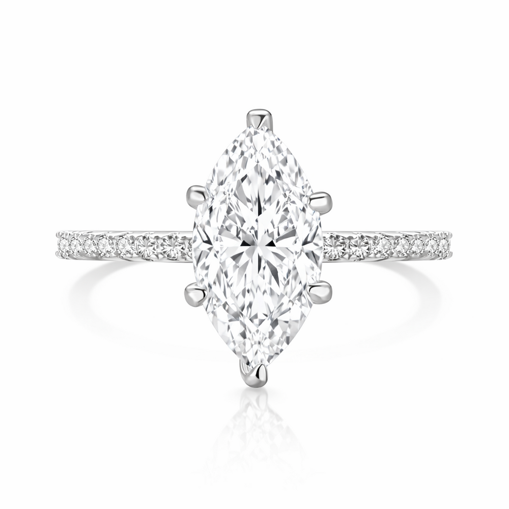 The Evermore Marquise Ring — gift-ready silver anniversary ring, view 4