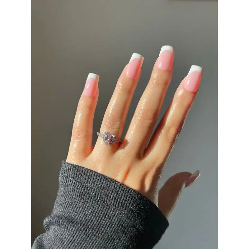 Love Me More ring worn on finger — 925 silver message ring, adjustable
