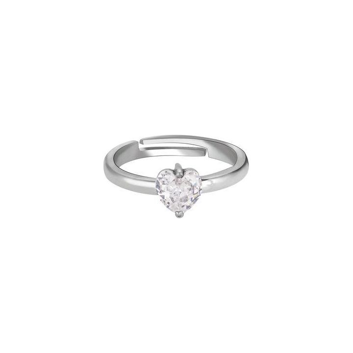 Adjustable 925 Sterling Silver Heart Ring - UNJELLIC