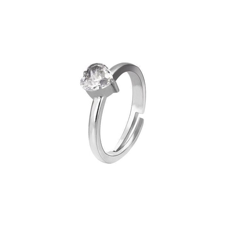 Adjustable 925 Sterling Silver Heart Ring - UNJELLIC