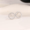 Eternal Halo Sterling Silver Studs