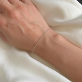 Sterling Silver Simple Chain Bracelet - sterling silver, couple jewelry, premium jewelry, elegant design