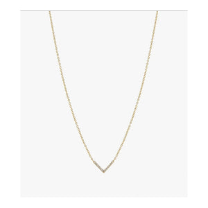 Sterling Silver 18K Gold Plated V Necklace - UNJELLIC