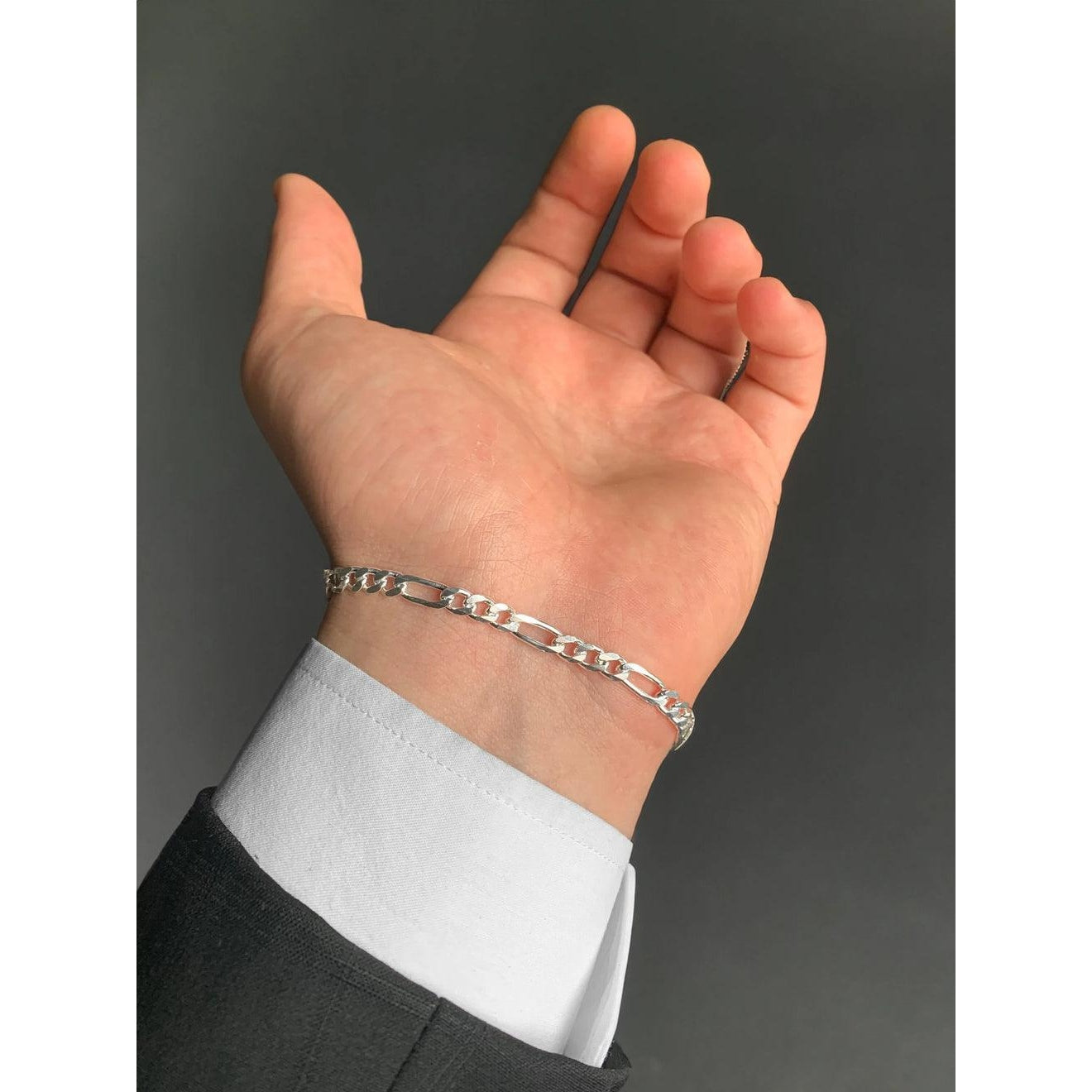 Sterling silver Aurora men’s bracelet - UNJELLIC