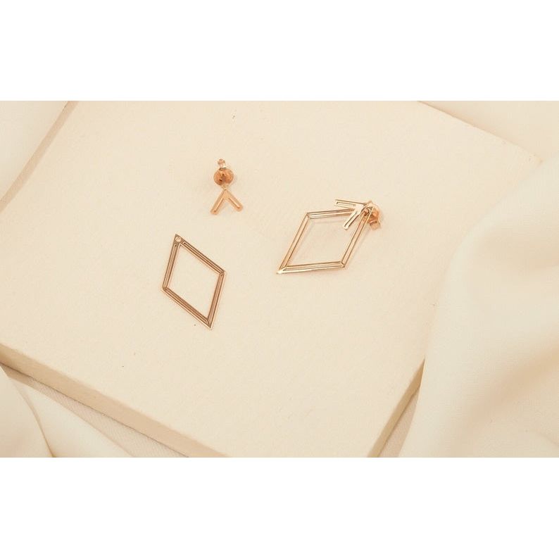 Sterling Silver Rose Gold Earrings - UNJELLIC