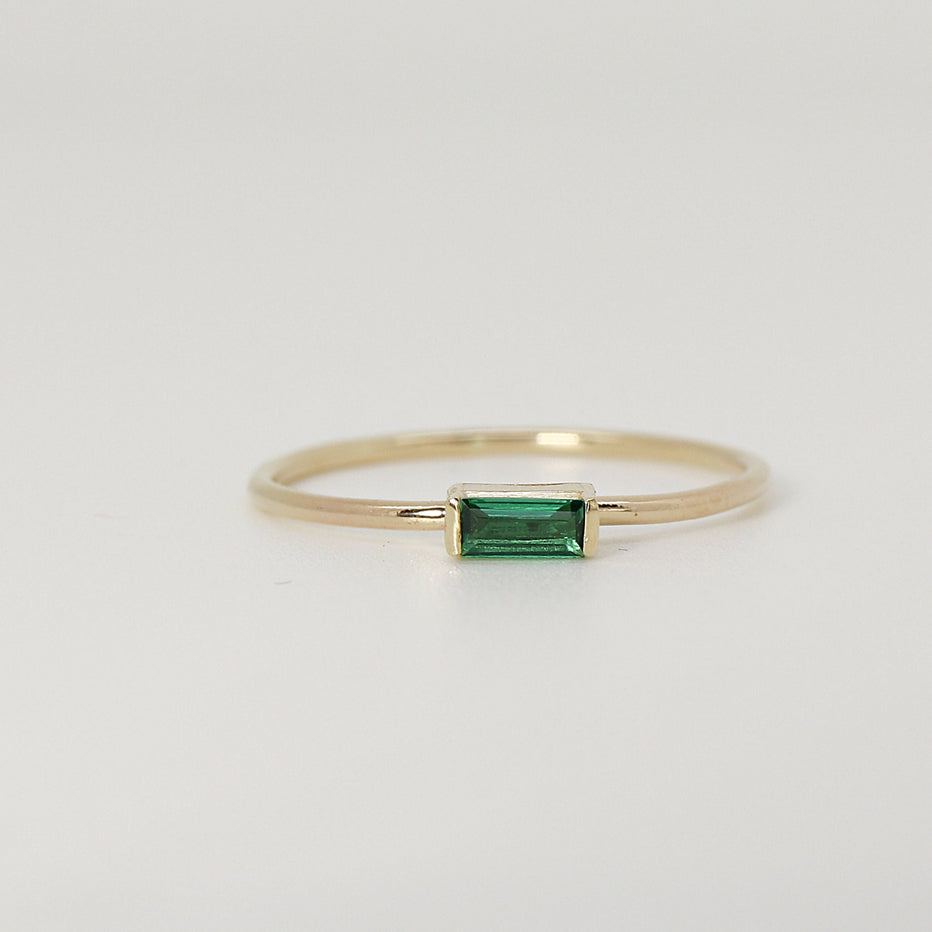 Baguette Sterling Silver Ring