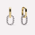 Aurelia Duo - Dual Silver & Gold Plating - Earrings, handcrafted jewelry