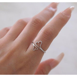 Sterling Silver Minimal Valentine Ring - UNJELLIC