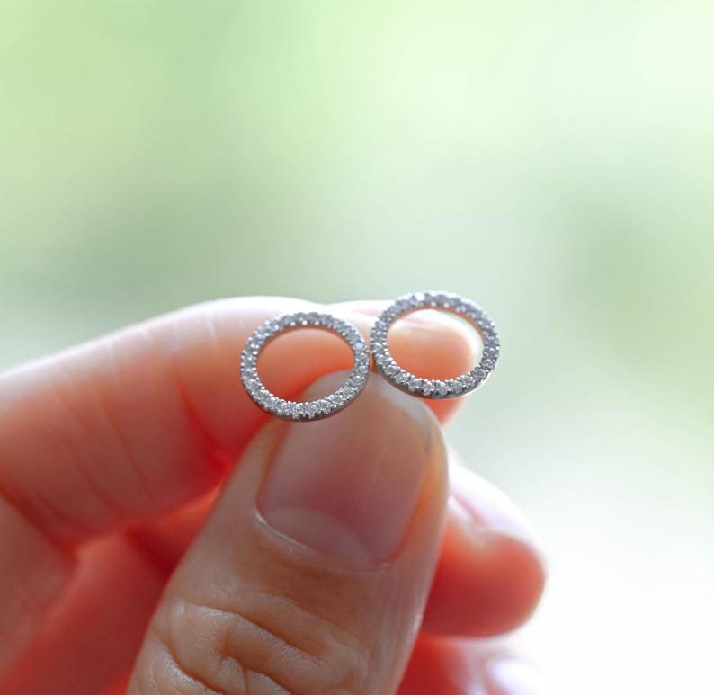 Eternal Halo Sterling Silver Studs