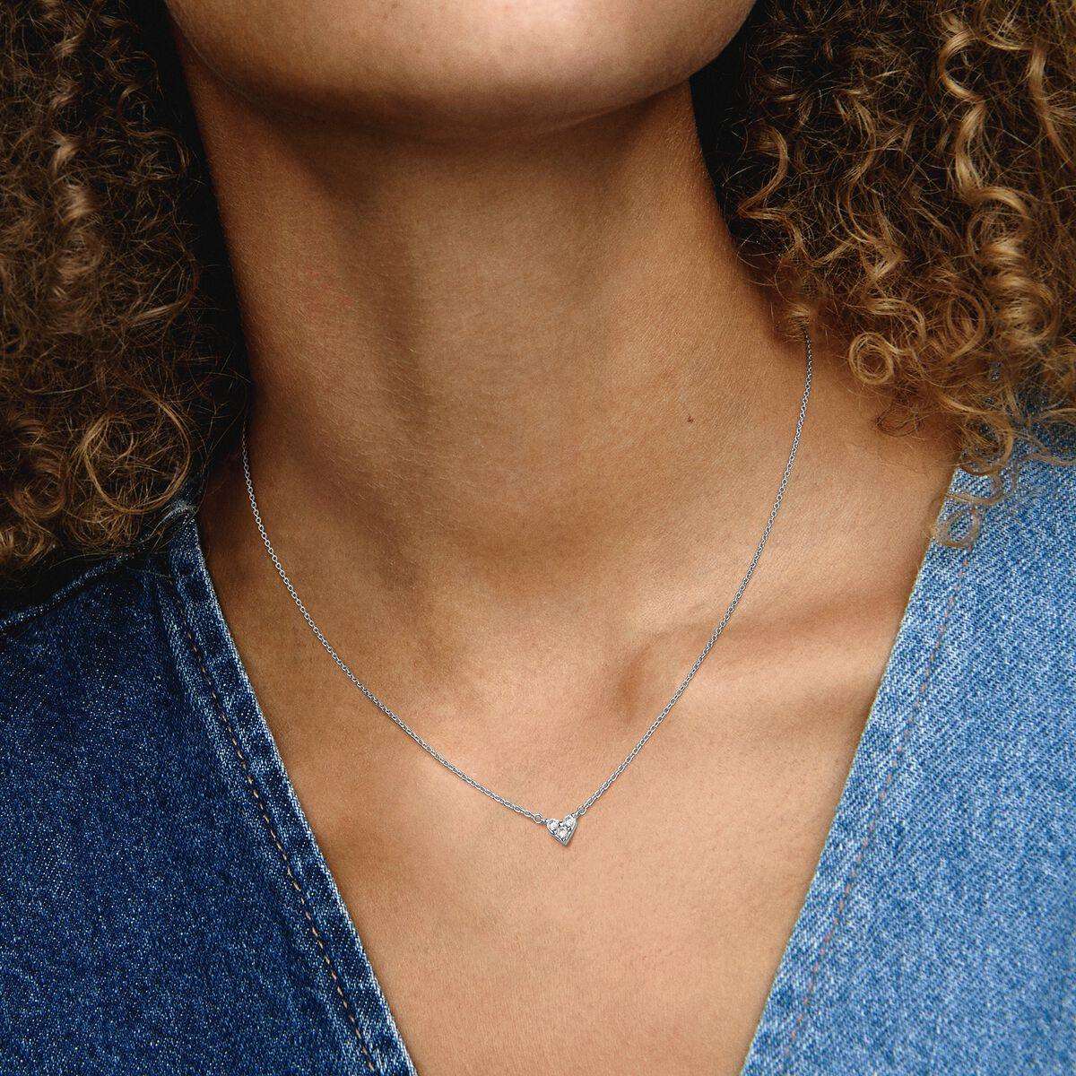 Sterling silver Heart Gleam Necklace - UNJELLIC