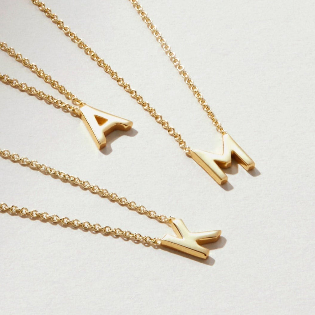 Sterling silver 18K gold plated Initial Pendant