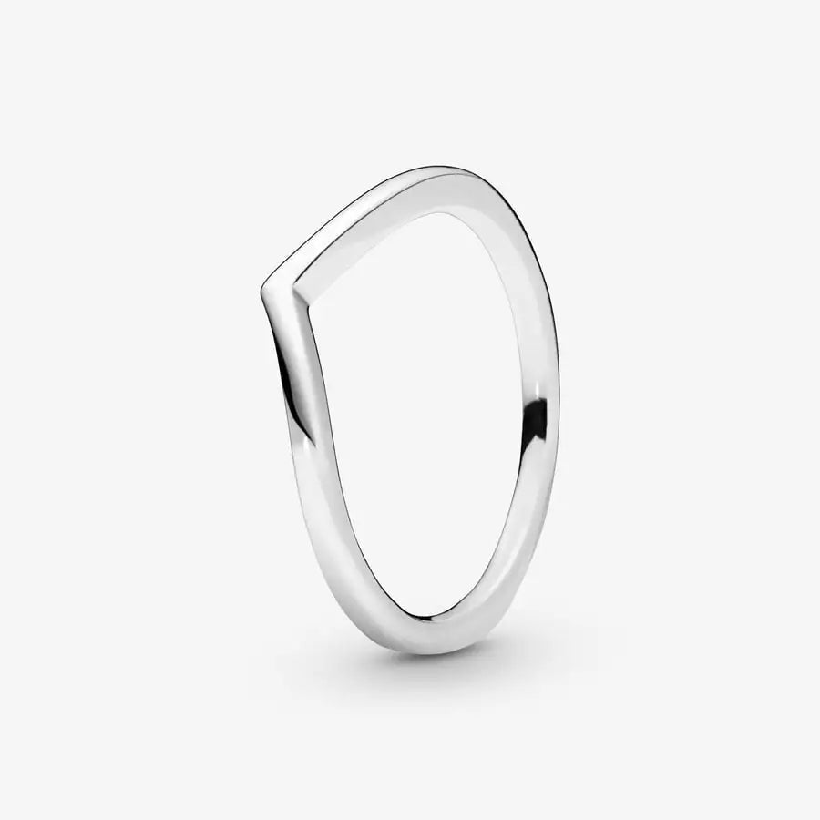 Serenity band ring worn on hand — 925 sterling silver, sleek everyday ring