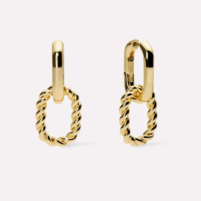 Aurelia Drop - Gold Plated with Silver Base - Earrings, handcrafted jewelry