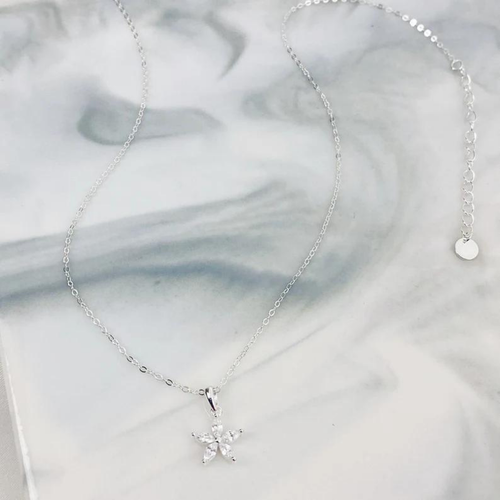 Sterling Silver Star Glow Necklace