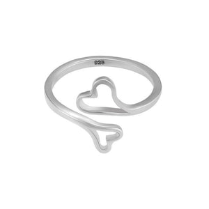 Sterling Silver Minimal Valentine Ring - UNJELLIC