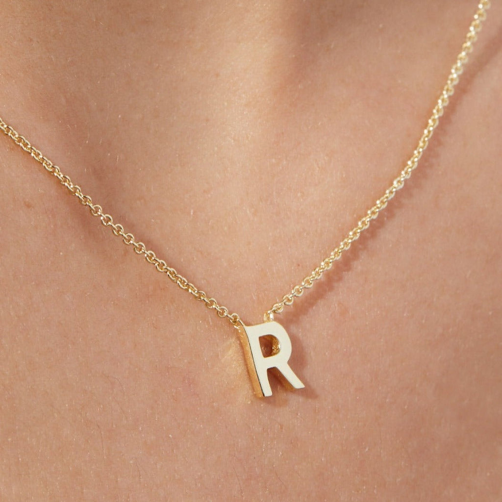 Sterling silver 18K gold plated Initial Pendant
