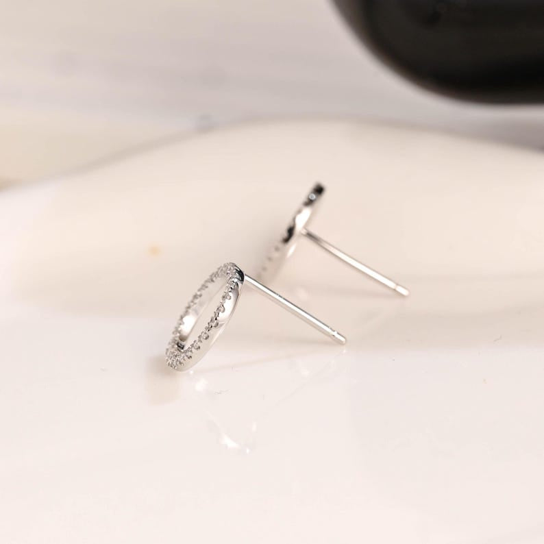 Eternal Halo Sterling Silver Studs