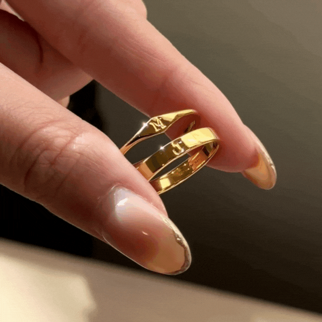 Initial Ring (Couple Edition) | A Letter That Connects You