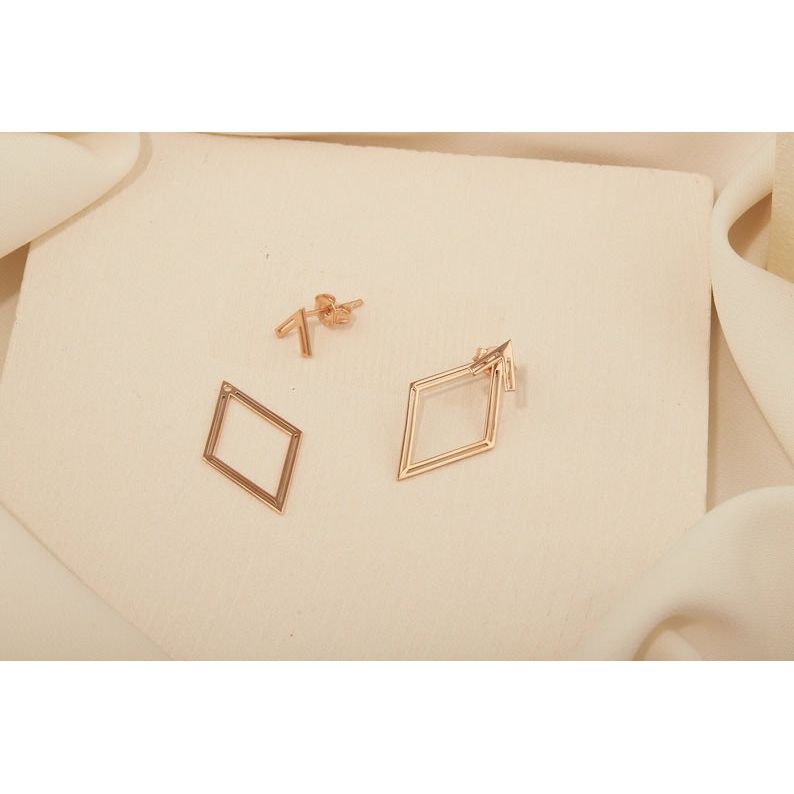 Sterling Silver Rose Gold Earrings - UNJELLIC