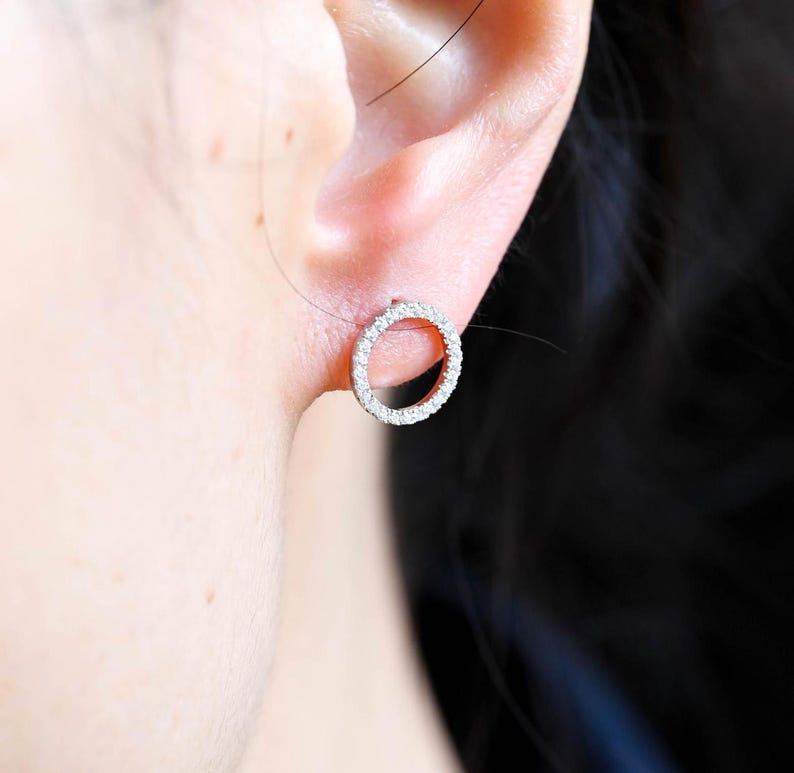 Eternal Halo Sterling Silver Studs