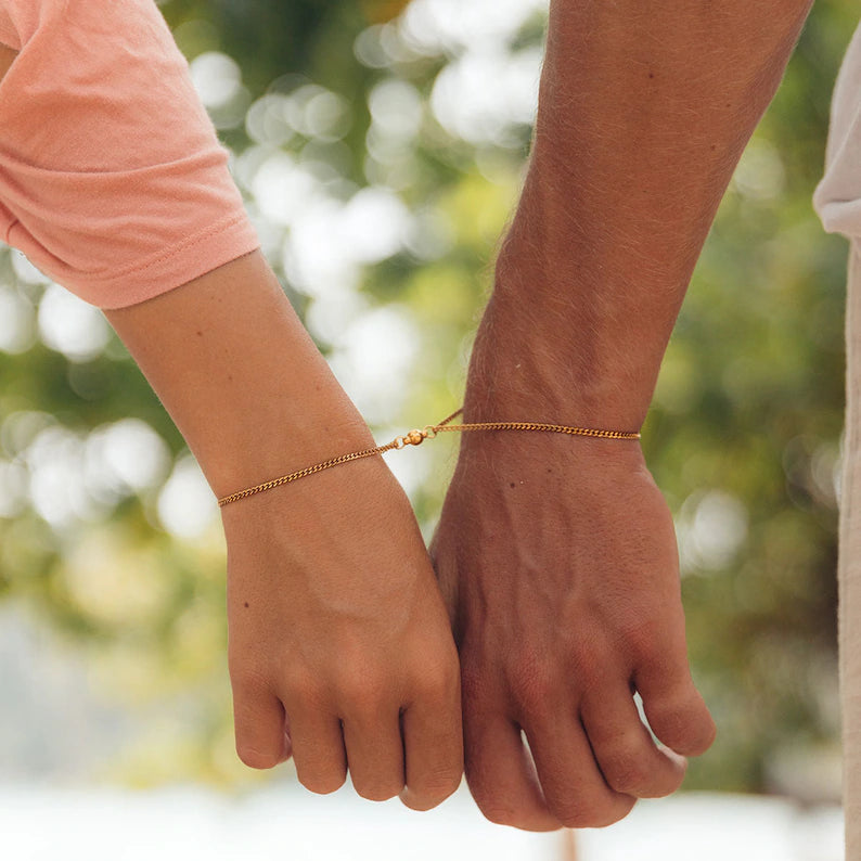 Sterling silver Unity Couple Bracelet