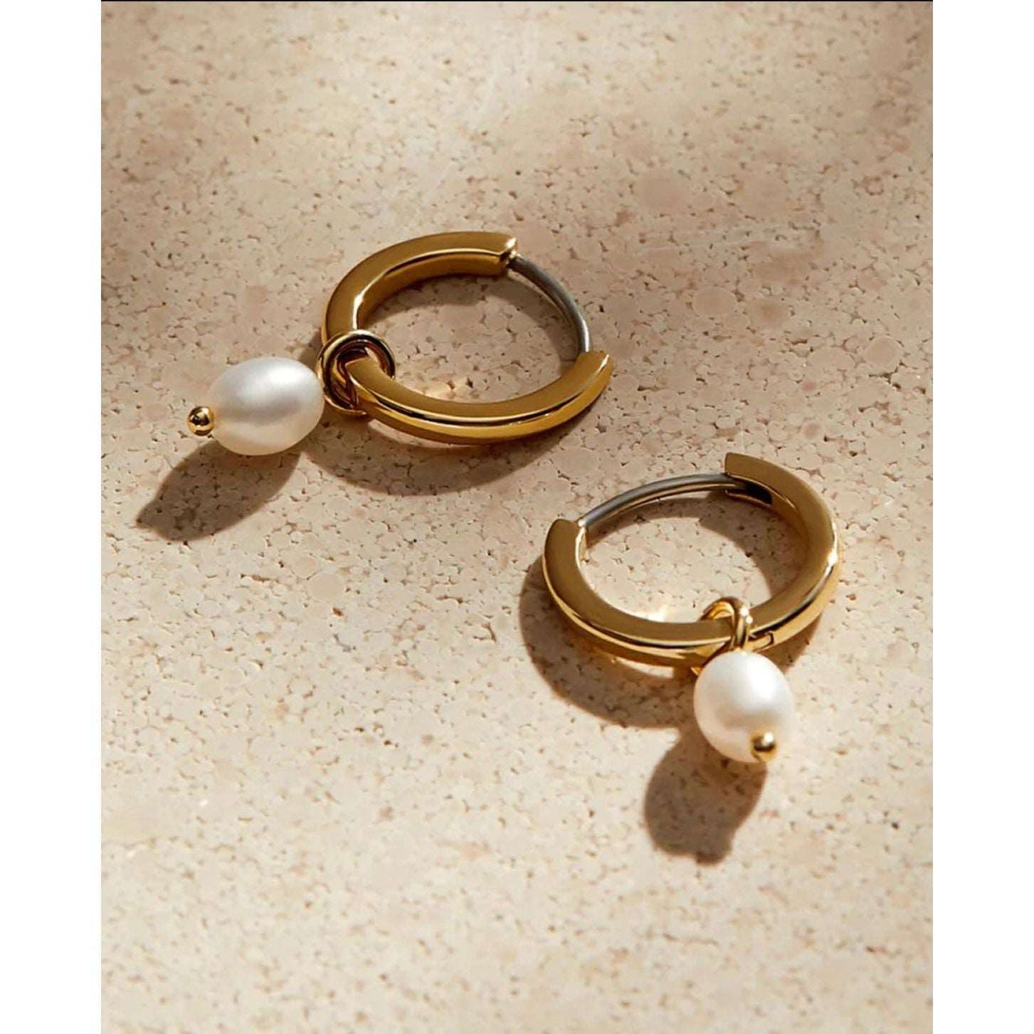 Lustrous Silver 18K Gold Plated Earrings - UNJELLIC