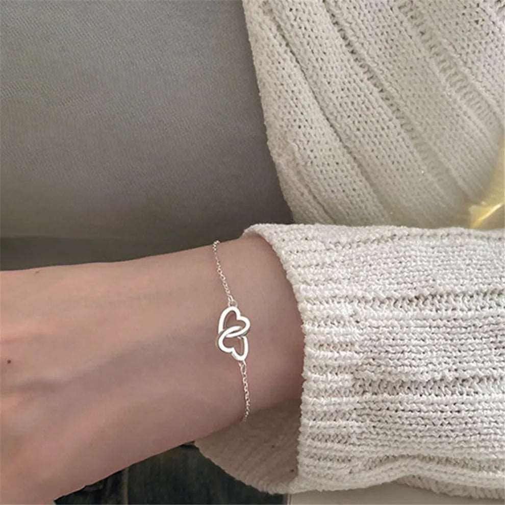 love shape Sterling Silver Bracelet - UNJELLIC