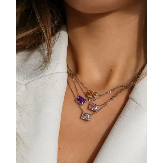 Begum Serenade necklace detail — rhodium plated 925 silver pendant