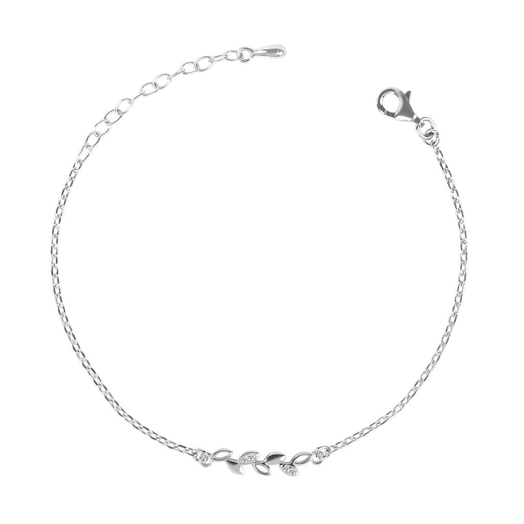 Leaf 925 Sterling Silver Bracelet - UNJELLIC