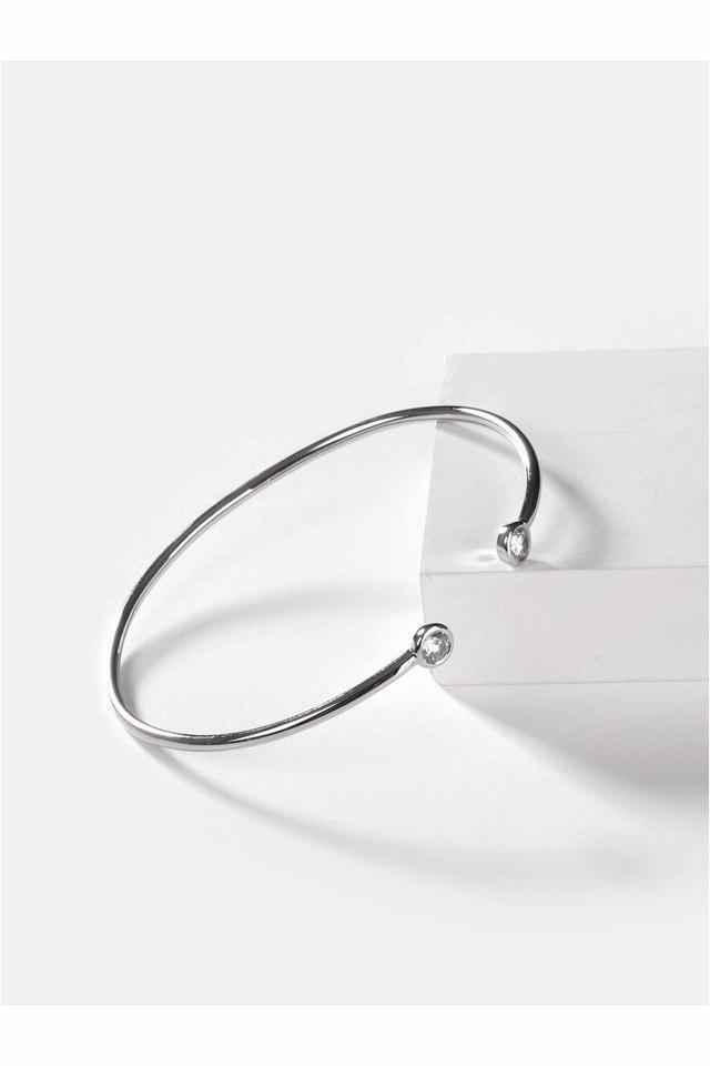 Adjustable 925 Sterling Silver Plain Bangle - UNJELLIC