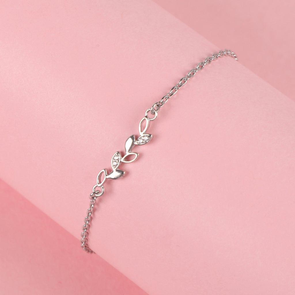 Leaf 925 Sterling Silver Bracelet - UNJELLIC